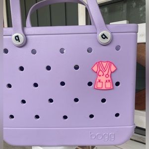 Nurse Scrub Pink Bogg Bag Charm